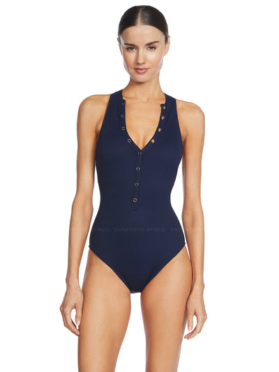 Robin Piccone: Amy One Piece High Neck (220814-NAVY)