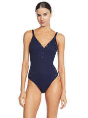 Robin Piccone: Amy One Piece Snap (220813-NAVY)