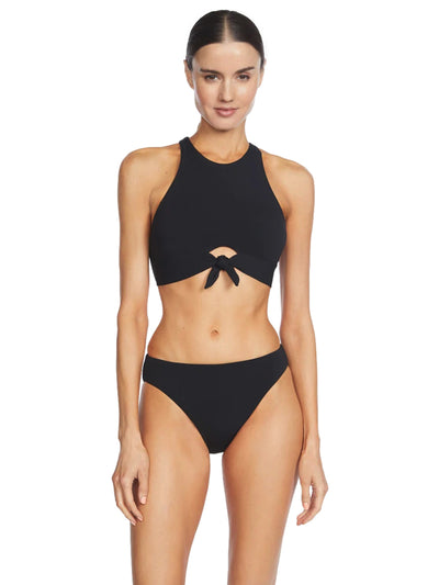 Robin Piccone: Ava X Back Halter-Ava Clean Finish Bikini (231707-BLK-231764-BLK)