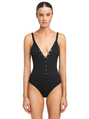 Robin Piccone: Amy One Piece V Neck (220813-LCR)