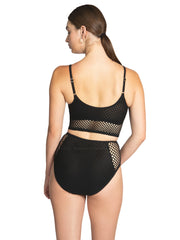 Robin Piccone: Pua Lingerie Cami-Pua Highwaist Bikini (231302-BLK-231369-BLK)