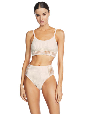 Robin Piccone: Pua Lingerie Cami-Pua Highwaist Bikini (231302-ECRU-231369-ECRU)