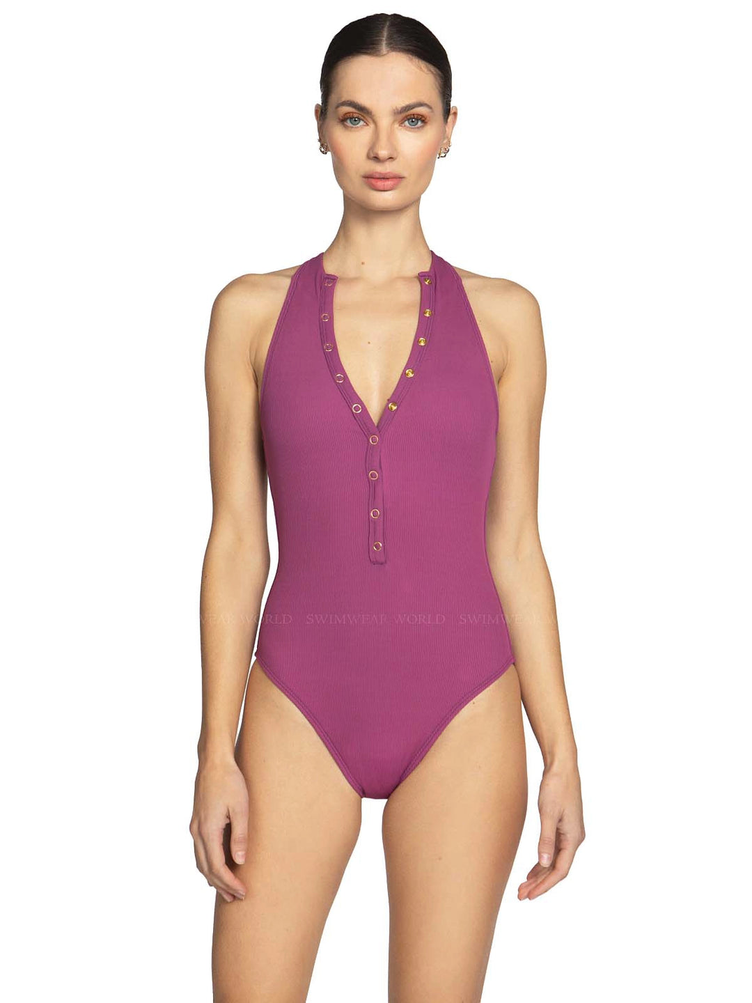 Robin Piccone Amy One Piece High Neck 220814 LTS Swimwear World