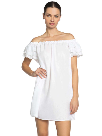 Robin Piccone: Summer Ruffle Dress (244525-WHT)