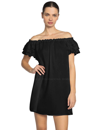 Robin Piccone: Summer Ruffle Dress (244525-BLK)