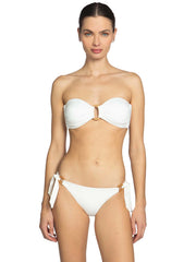 Robin Piccone: Margot Bandeau With Ring-Margot 1 With Ring Bikini (243708-WHT-243765-WHT)