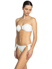 Robin Piccone: Margot Bandeau With Ring-Margot 1 With Ring Bikini (243708-WHT-243765-WHT)