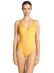 Robin Piccone: Amy One Piece V-Neck (220813-YLK)