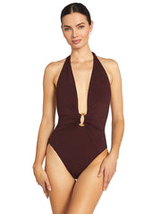 Robin Piccone: Margot Plunge One-Piece (253717-CRB)