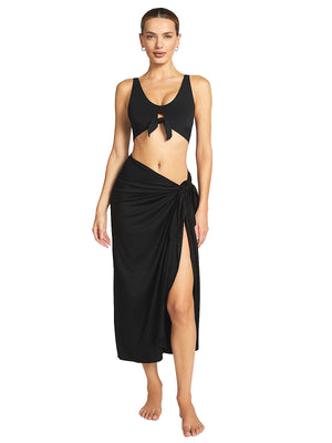 Robin Piccone: Ava Modal Long Pareo (222532-BLK)
