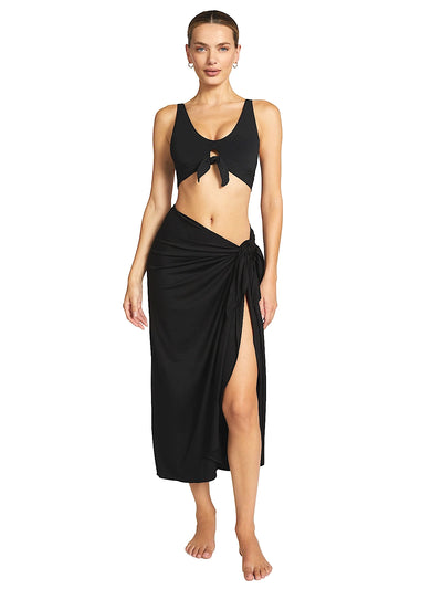 Robin Piccone: Ava Modal Long Pareo (222532-BLK)