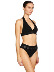 Robin Piccone: Isabelle Halter-Isabelle High Waist Bikini (255317-BLK-255369-BLK)