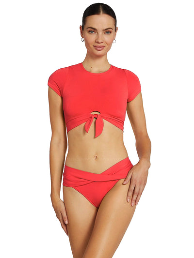 Robin Piccone: Ava T-Shirt-Ava Twist Bikini (251709-SND-221766-SND)