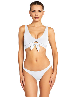 Robin Piccone: Ava Over Shoulder-Ava Hipster Bikini (251701-WHT-251761-WHT)