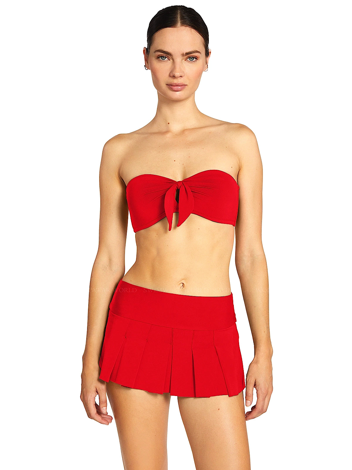 Robin Piccone: Ava Bandeau-Ava Pleated Skirt