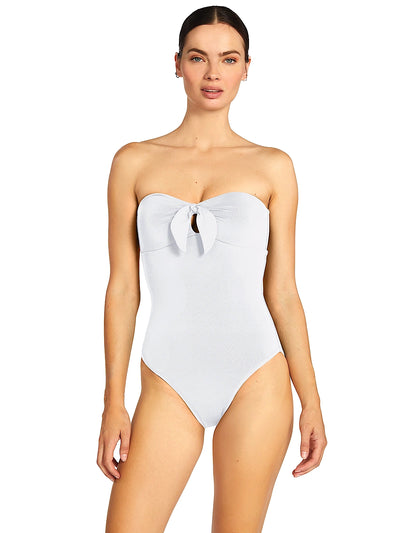 Robin Piccone: Ava Bandeau One-Piece (251711-WHT)