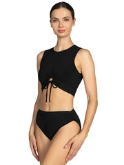 Robin Piccone: Aubrey Tank-Aubrey High Waist Bikini (221723-BLK-241767-BLK)