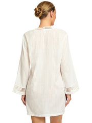 Robin Piccone: Marina Lace Up Tunic (262017-WHT)