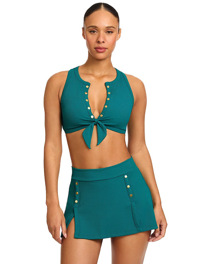 Robin Piccone: Amy Tank Bra-Amy Pull Over Skirt (250807-CRL-260860-CRL)