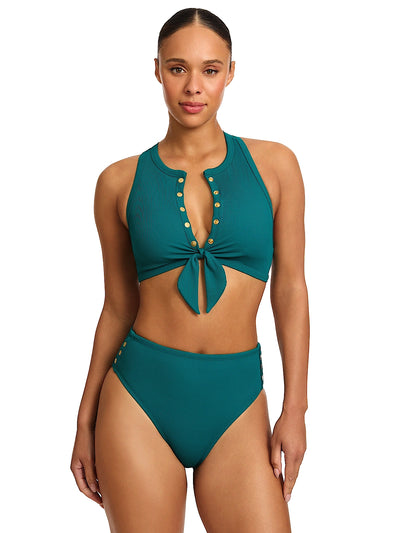 Robin Piccone: Amy Tank Bra-Amy High Waist Bikini (250807-CRL-220869-CRL)