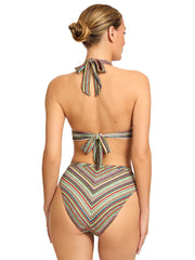 Robin Piccone: Willow Halter-Willow High Waist Bikini (260905-RML-260969-RML)