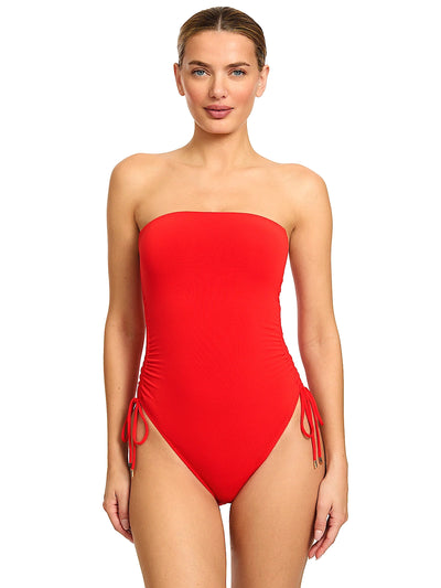 Robin Piccone: Aubrey Bandeau One-Piece (221718-FIR)