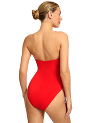 Robin Piccone: Aubrey Bandeau One-Piece (221718-FIR)