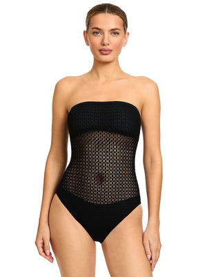 Robin Piccone: Charlotte Bandeau One-Piece (260311-BLK)