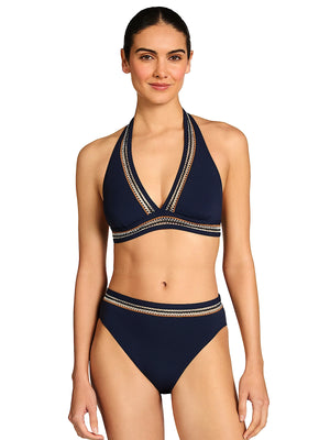 Robin Piccone: Nova Halter-Nova High Waist Bikini (262405-NAV-262469-NAV)