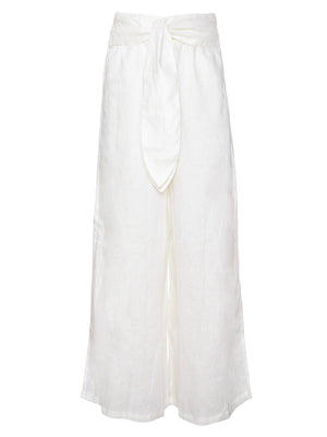 Encantadore: Alma Ivory Linen Pants (17061)