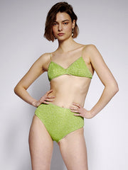 Oseree: Lumiere Bra-Lumiere High-Waisted (LMS803T-LIME-LMS803B-LIME)