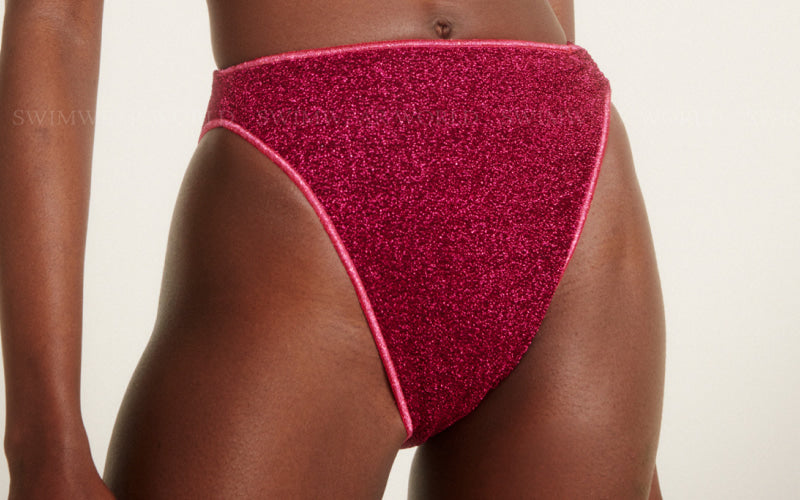 ビキニ Oseree 'Lumiere Sporty' bikini Oseree Lurex LUMIERE SPORTY '90 Bikini with High Cut women