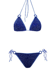 Oseree: Lumiere Microkini Ring Bikini (LTF202T-BLU-LTF202B-BLU)