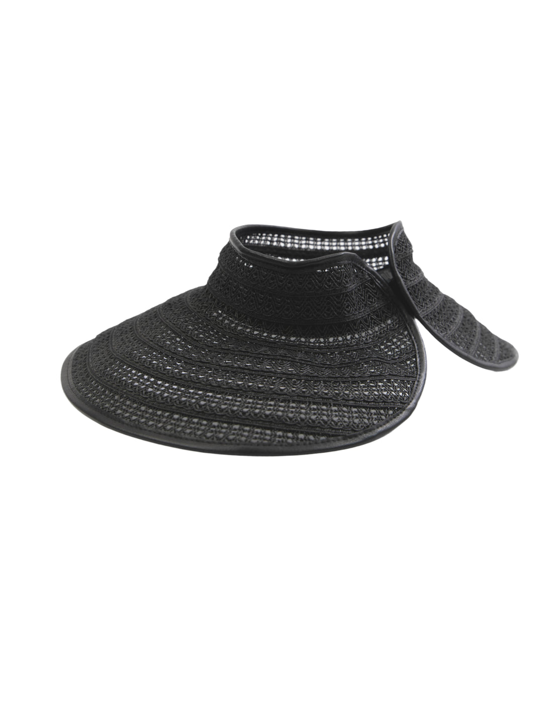 A Black Hat With Faux Leather Trim s-l400.jpg main image 2