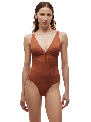 Anais Margaux: Noelle Rib Glitter One-Piece (NOELBRW)