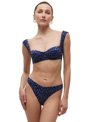 Anais Margaux: Sylvie Textured Leopard Bikini (SYLBLU-T-SYLBLU-B)