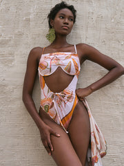 Andrea Iyamah: Tiaca One Piece Swimsuit (S2202B-LEAF)