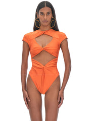 Andrea Iyamah: Aluna One Piece Swimsuit (S2213B-ORG)