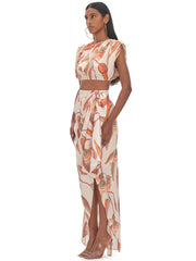 Andrea Iyamah: Halima Cropped-Halima Wrap Skirt (RS22T1C-LEAF-RS22SK1C-LEAF)