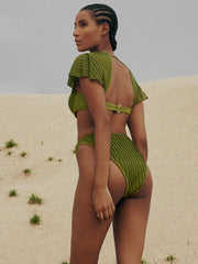 Andrea Iyamah: Gara High Rise Bikini (S2201A-T-GRN-S2201A-B-GRN)