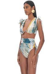 Andrea Iyamah: Menasa High Rise Bikini (S2203A-T-BARK-S2203A-B-BARK)