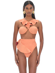 Andrea Iyamah: Kiara High Rise Bikini (S2206B-T-PCH-S2206B-B-PCH)