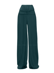 Andrea Iyamah: Linea Pleated Pants (R22P2A-FGRN)