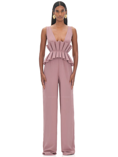 Andrea Iyamah: Vera Jumpsuit (R22J3-MAUV)
