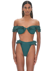 Andrea Iyamah: Salama High Rise Bikini (S2214B-T-GRN-S2214B-B-GRN)