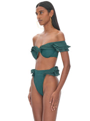 Andrea Iyamah: Salama High Rise Bikini (S2214B-T-GRN-S2214B-B-GRN)