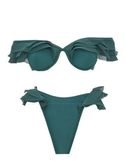 Andrea Iyamah: Salama High Rise Bikini (S2214B-T-GRN-S2214B-B-GRN)