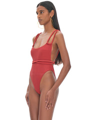 Andrea Iyamah: Lima One Piece Swimsuit (S2216A-RED)