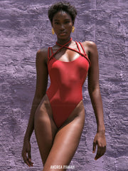 Andrea Iyamah: Lima One Piece Swimsuit (S2216A-RED)