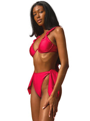 Andrea Iyamah: Rai High Rise Bikini (S2309B-T-RUBY-S2309B-B-RUBY)